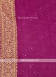 Chiffon Bandhani Pink And Purple Saree